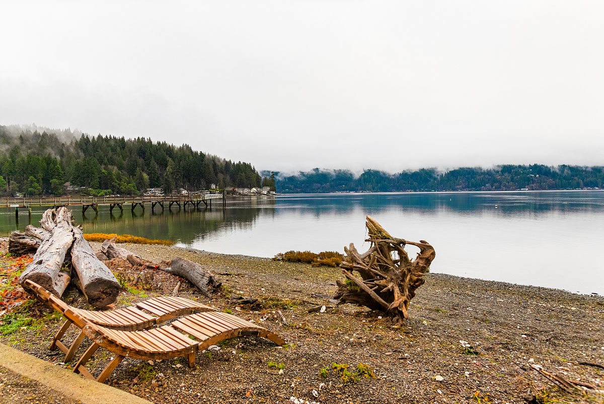 King bedroom with Hood Canal water views
