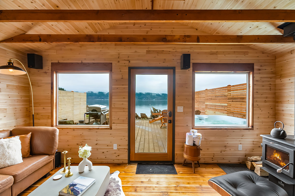 Waterfront deck and views